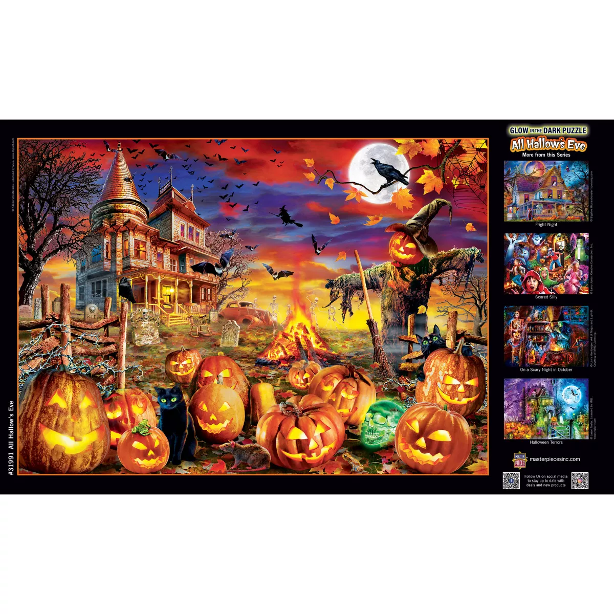 Masterpieces 500 Piece Glow in the Dark Halloween Puzzle - All Hallows Eve - Image 5