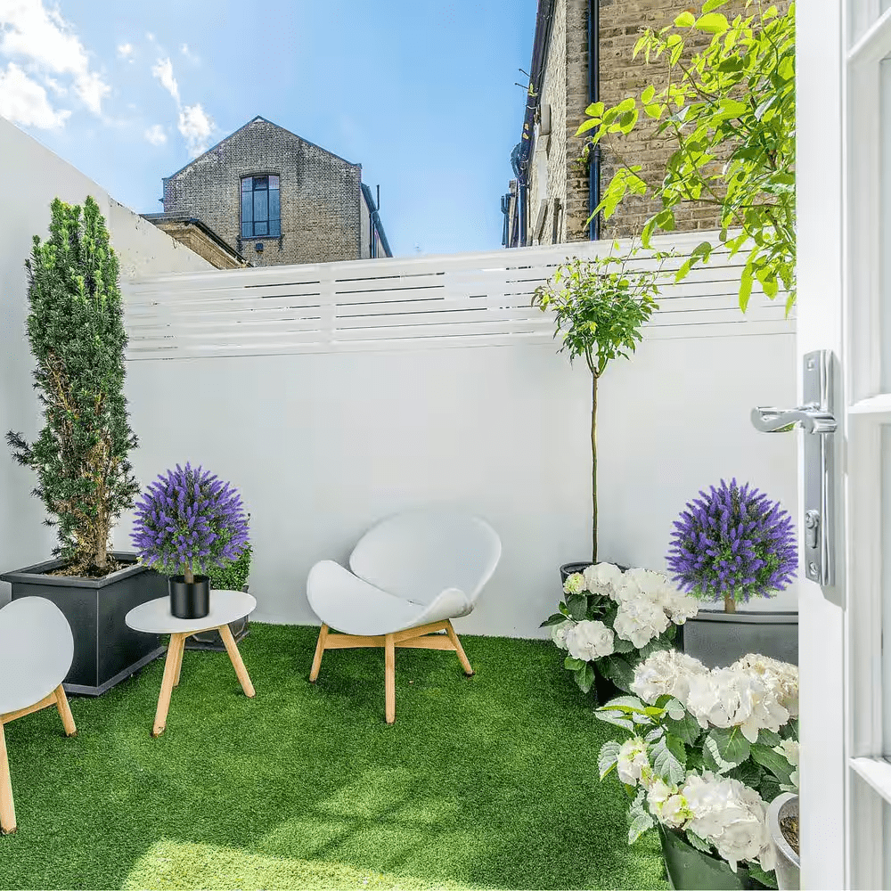 1.8 Ft. Artificial Lavender Trees in Black Pots, 21.6 In. Lavender Ball Topiary for Indoor/Outdoor Decor, 2-Pack - Image 7