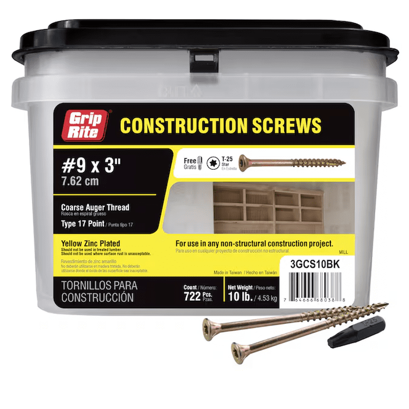 #9 X 3-In Yellow Zinc Interior Wood Screws ( 72 -Per Box ) - Image 18