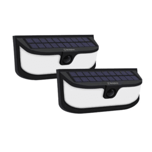 50-Watt Equivalent 2-Pack, 1200 Lumen Integrated LED Solar Wall Pack Light, 5000K