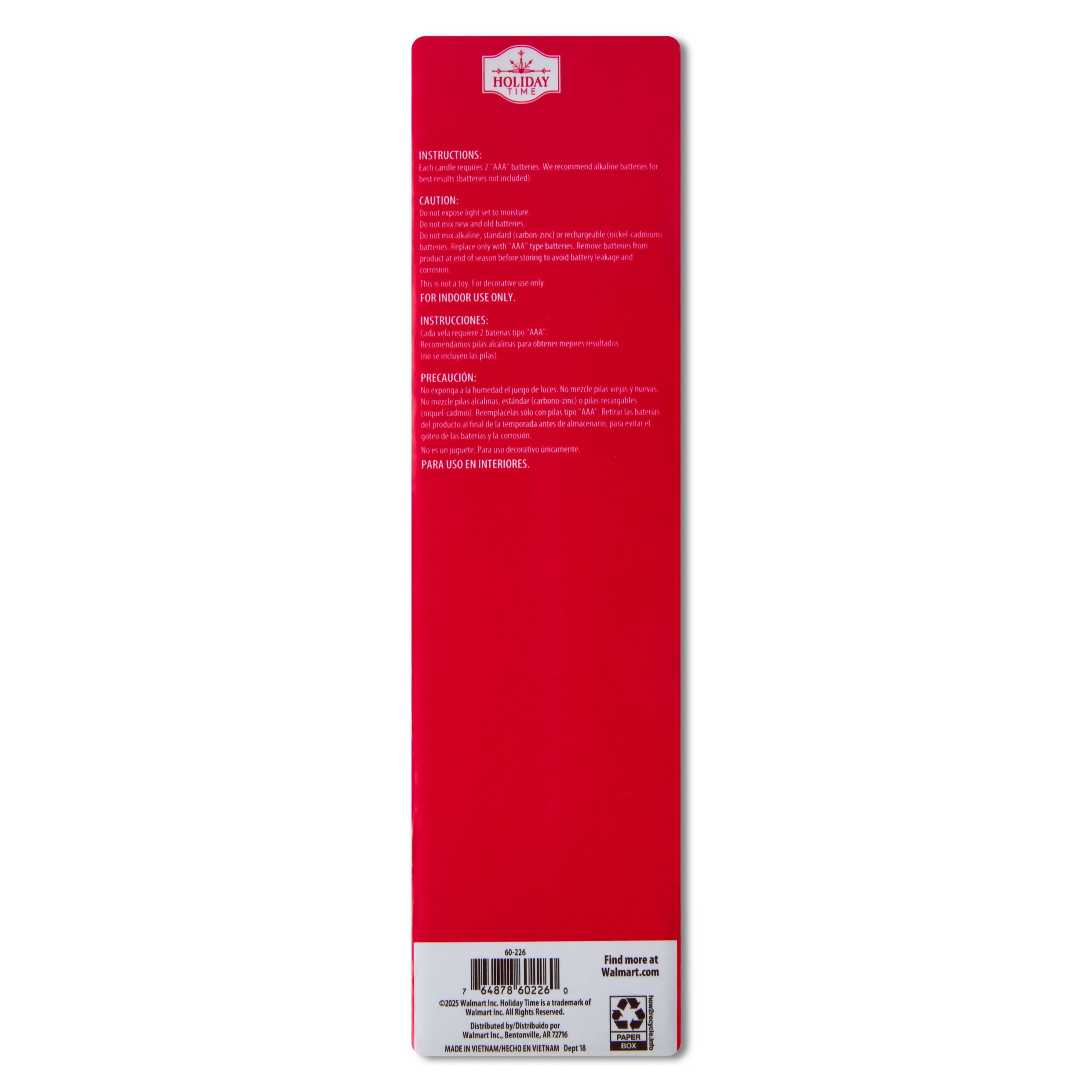 Battery Operated LED Flickering Flameless Wax Look Christmas Taper Candles, Red, 11", 3 Count, by - Image 3