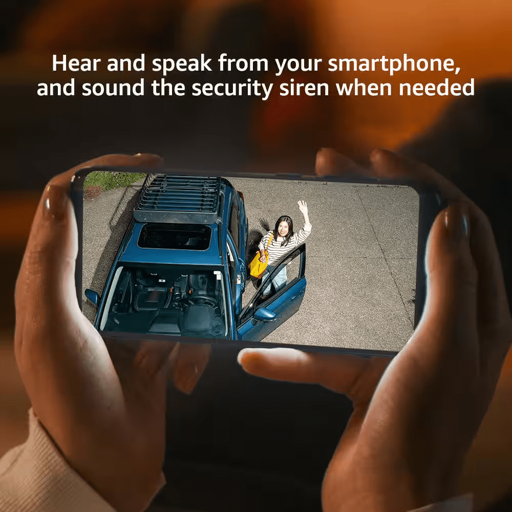 Wired Floodlight Camera - Smart Security Camera, 2600-Lumens, HD Works with Alexa - 1 Camera (Black) - Image 4