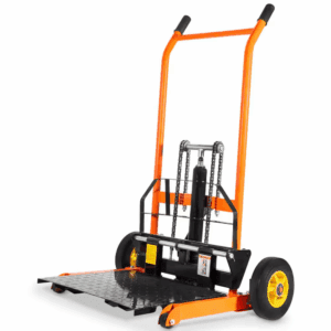 440 Lb. 35.8 In. Max Lift Hydraulic Jack Pallet Stacker Forklift Dolly with Steel Platform Included