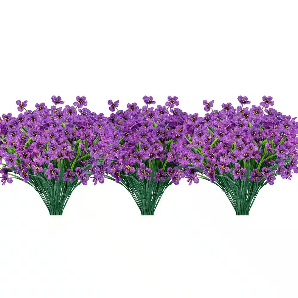 14.17 In. Purple Indoor/Outdoor Artificial Orchid Flower, 24-Bundles - Image 2