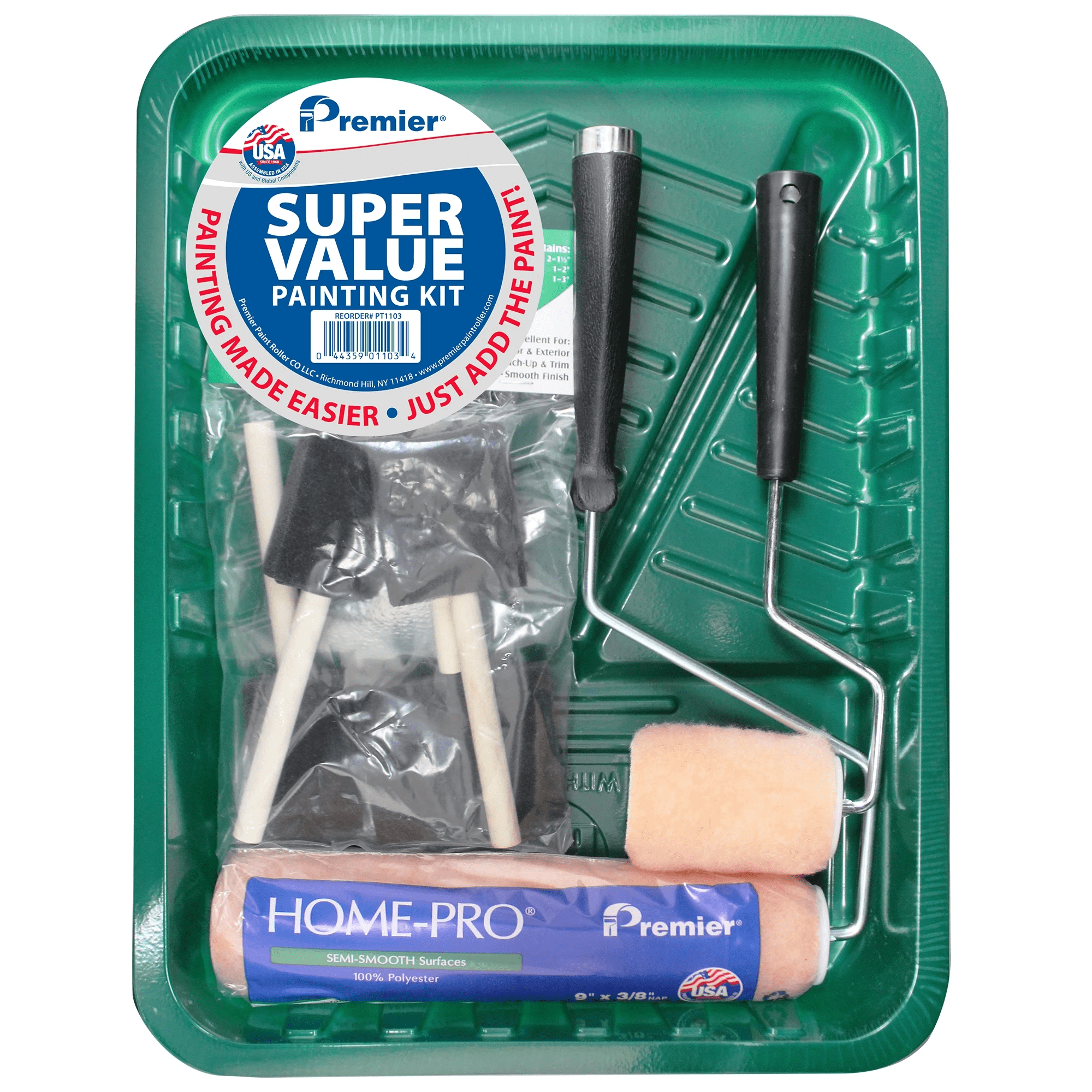 9-Piece Polyester Roller Cover Super Value DIY Painting Kit