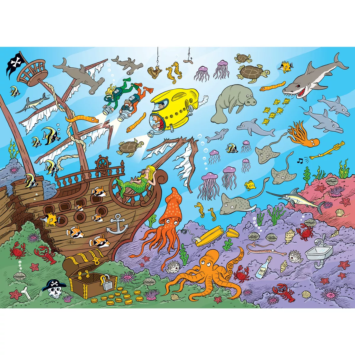 Masterpieces 100 Piece Kids Jigsaw Puzzle - 101 Things to Spot Underwater - Image 3