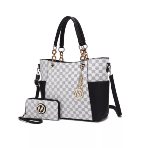 MKF Collection Merlina Circular Print Women’S Tote Bag with Matching Wallet by Mia K