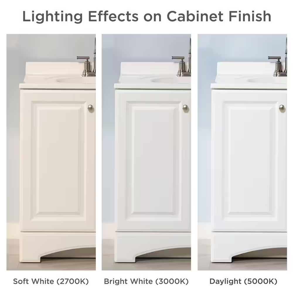 31 In. Single Sink White Bath Vanity with White Cultured Marble Top (Assembled) - Image 5