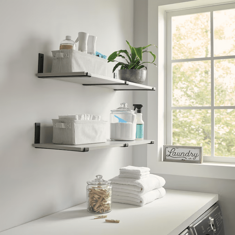 12.4-In L X 5.24-In W X 1.46-In D Black Shelf Bracket - Image 3