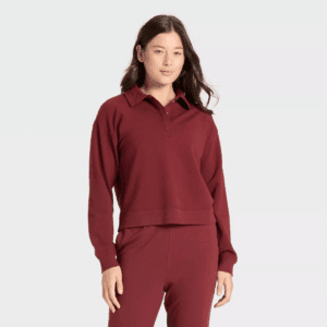 Women'S Modal French Terry Polo Sweatshirt - All in Motion