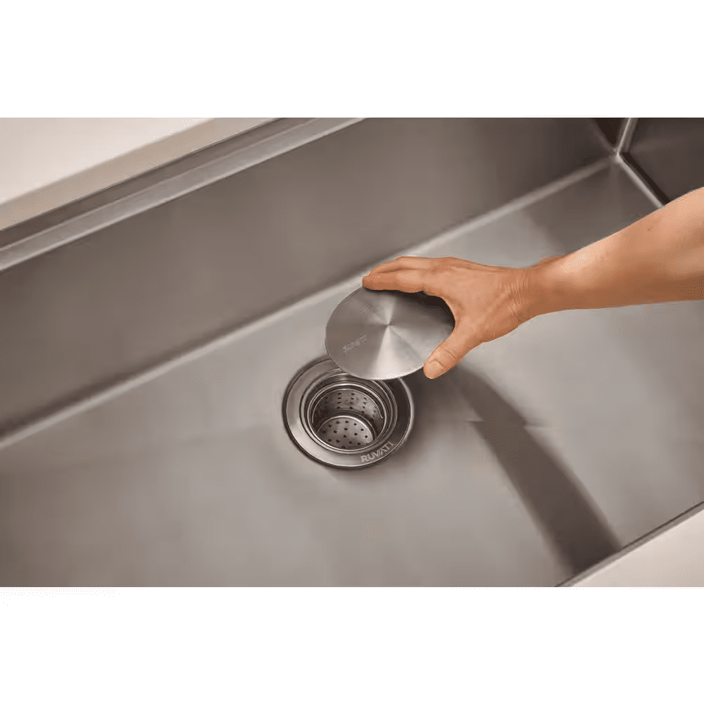 Roma Pro 33 In. Undermount Single Bowl 16-Gauge Stainless Steel Workstation Kitchen Sink with Rounded Corners - Image 9