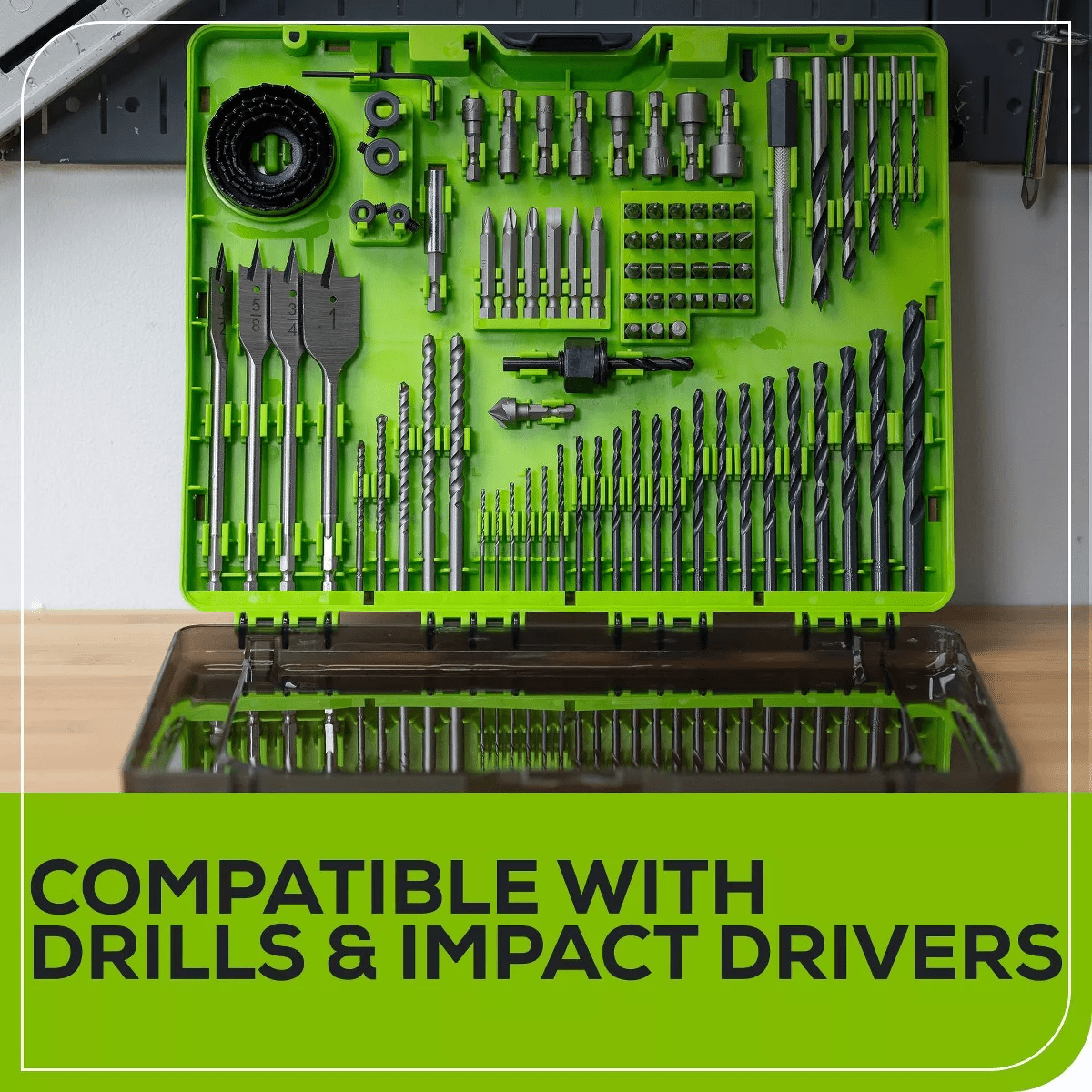 Greenworks 60Pc Drilling and Impact-Rated Driving Set: Drill Bit & Accessories for Metal, Power Tool Parts - Image 4