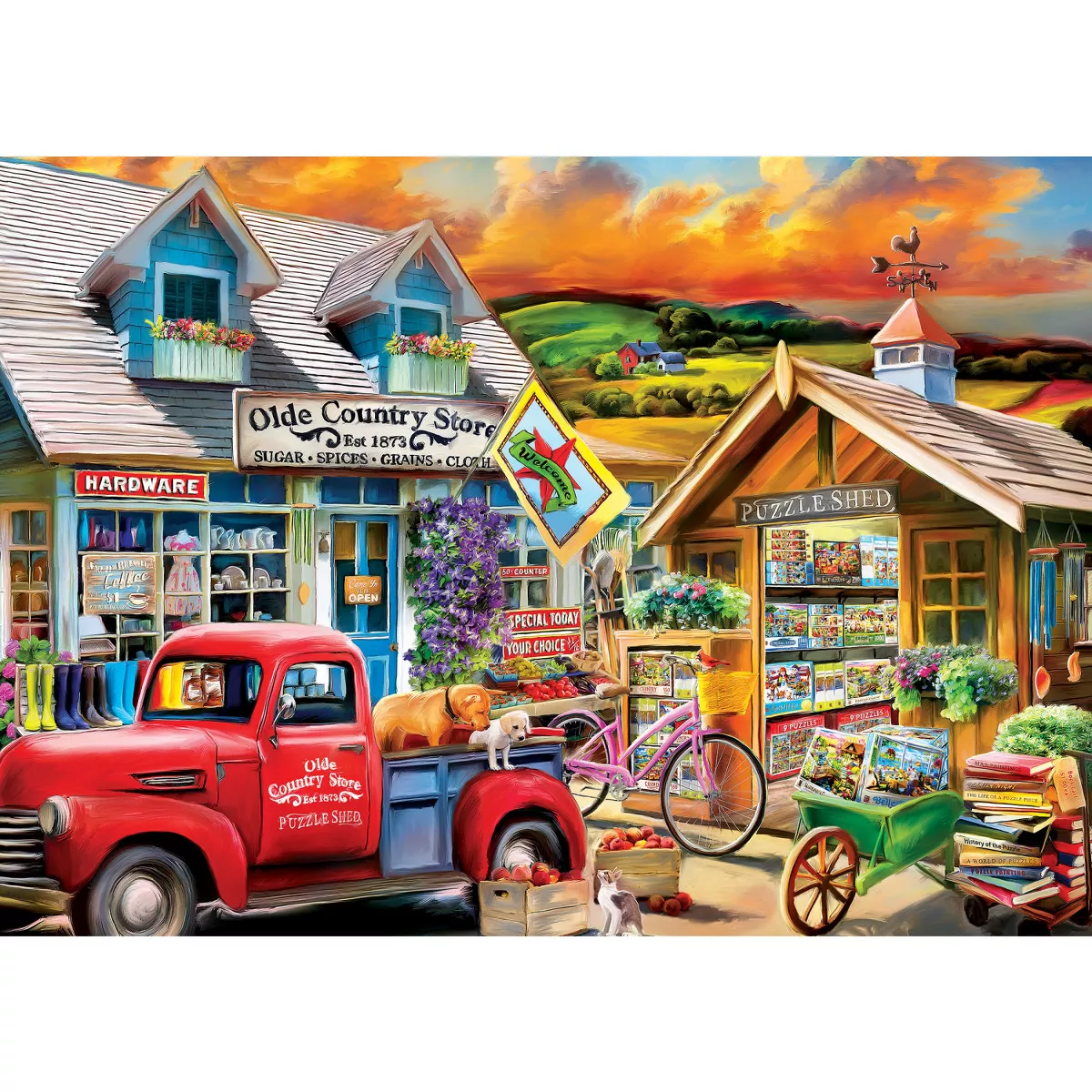 Masterpieces Country Escapes - the Puzzle Shed 500 Piece Jigsaw Puzzle, Charming General Store Scene - Image 3