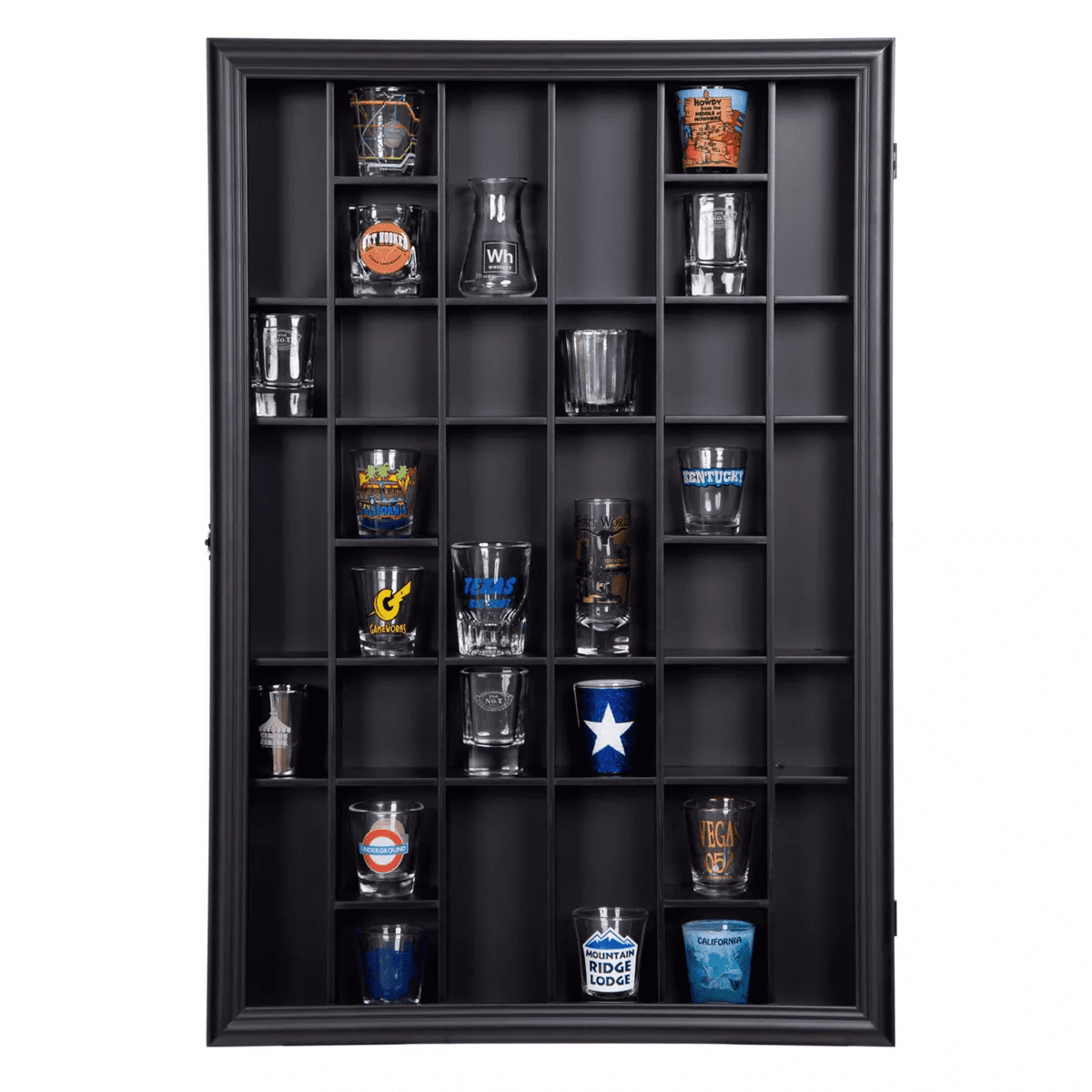 Gallery Solutions 52 Opening Shot Glass Case Display Boxes - Image 16