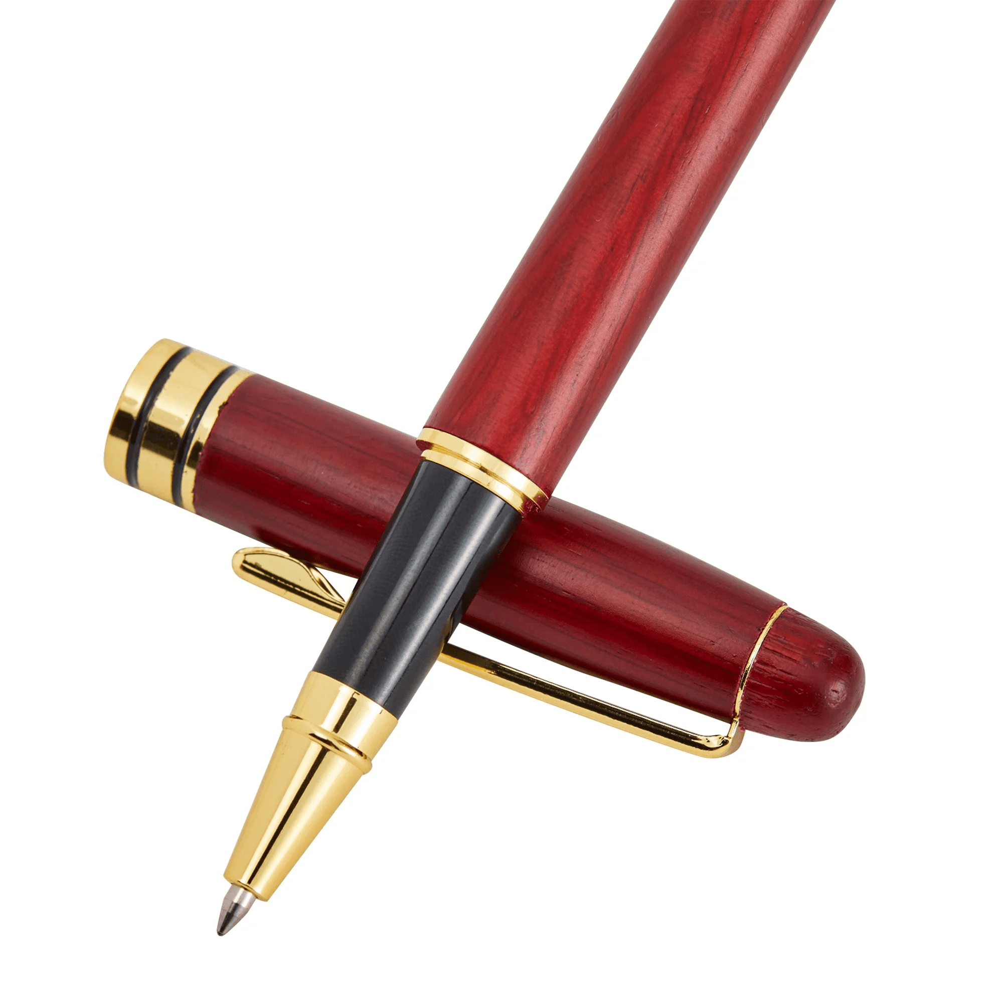 2 Pack Luxury Rosewood Pen Sets for Men Gift - Fancy Nice Ballpoint Pens with Black Ink Refills for Signature Executives Business Office - Image 8