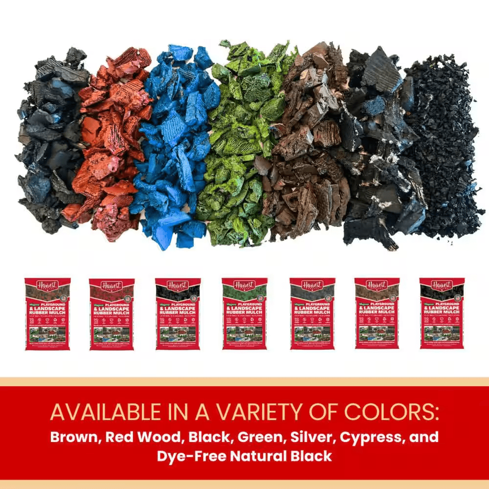 Viagrow 1.5 Cu. Ft. / 2000 Lbs. Black Rubber Mini-Nuggets Bagged Mulch for Landscape and Playground (50-Pack) - Image 2