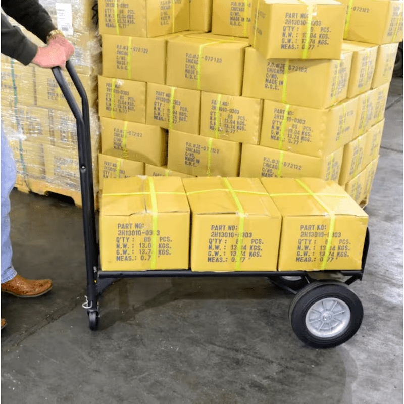 600-Lbs. Capacity 4 -Wheel Black Steel Convertible Hand Truck - Image 6