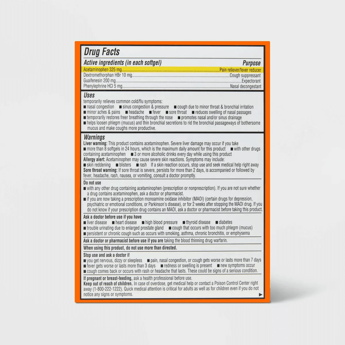 Daytime Severe Cold & Flu Softgel - 24Ct - Up&Up™ - Image 3