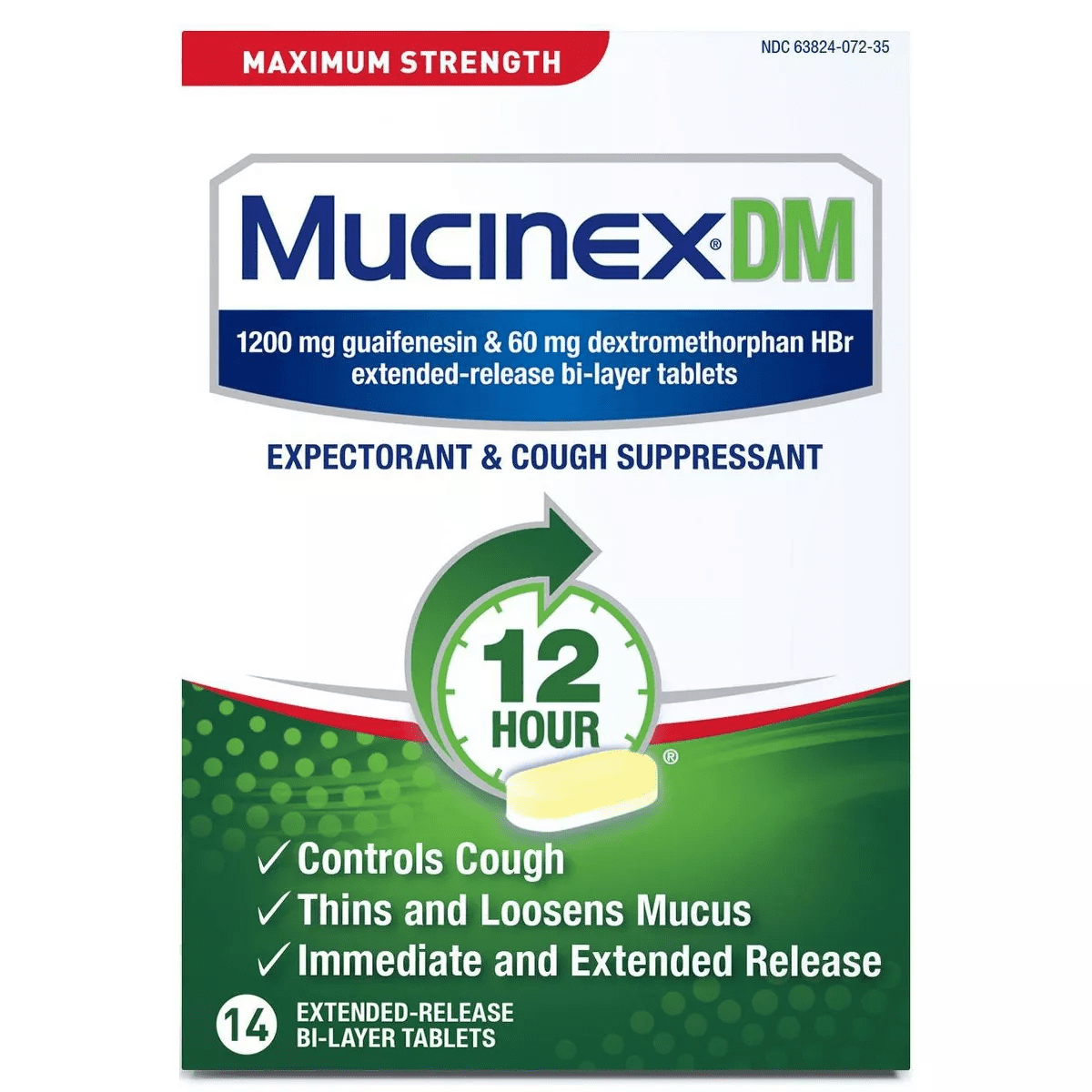 Mucinex DM Max Strength 12 Hour Cough Medicine - Tablets - Image 2