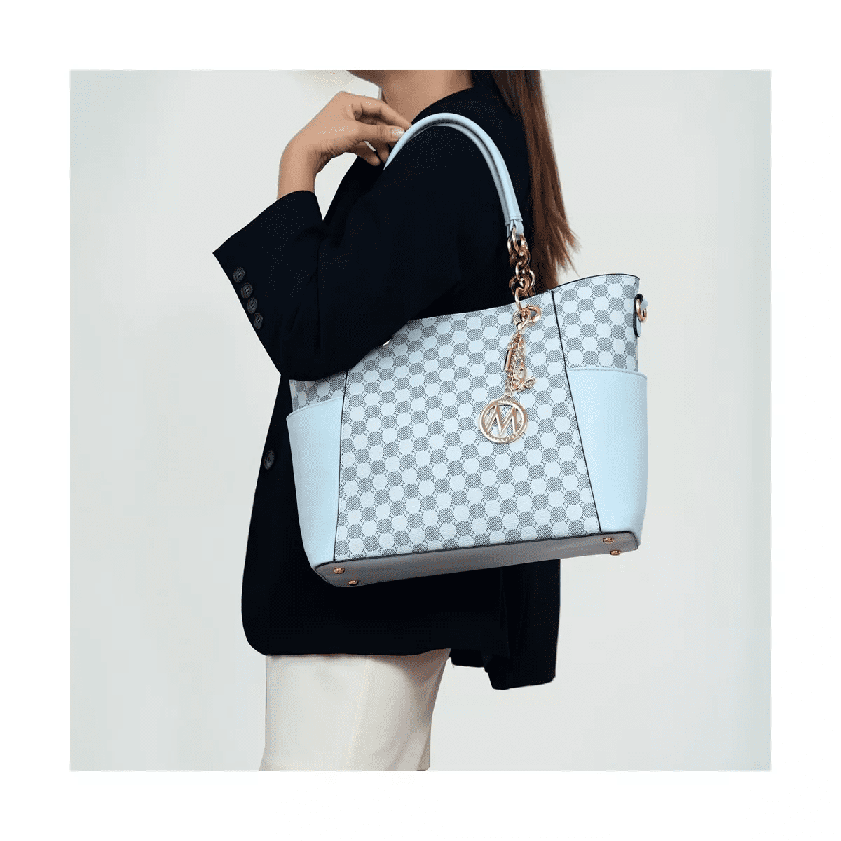 MKF Collection Merlina Circular Print Women’S Tote Bag with Matching Wallet by Mia K - Image 3