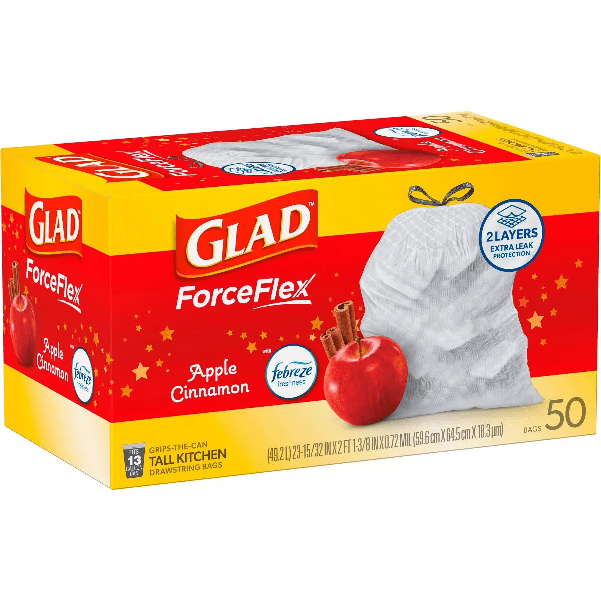 Glad Trash Bags - Apple Cinnamon - 13Gal/50Ct - Image 11