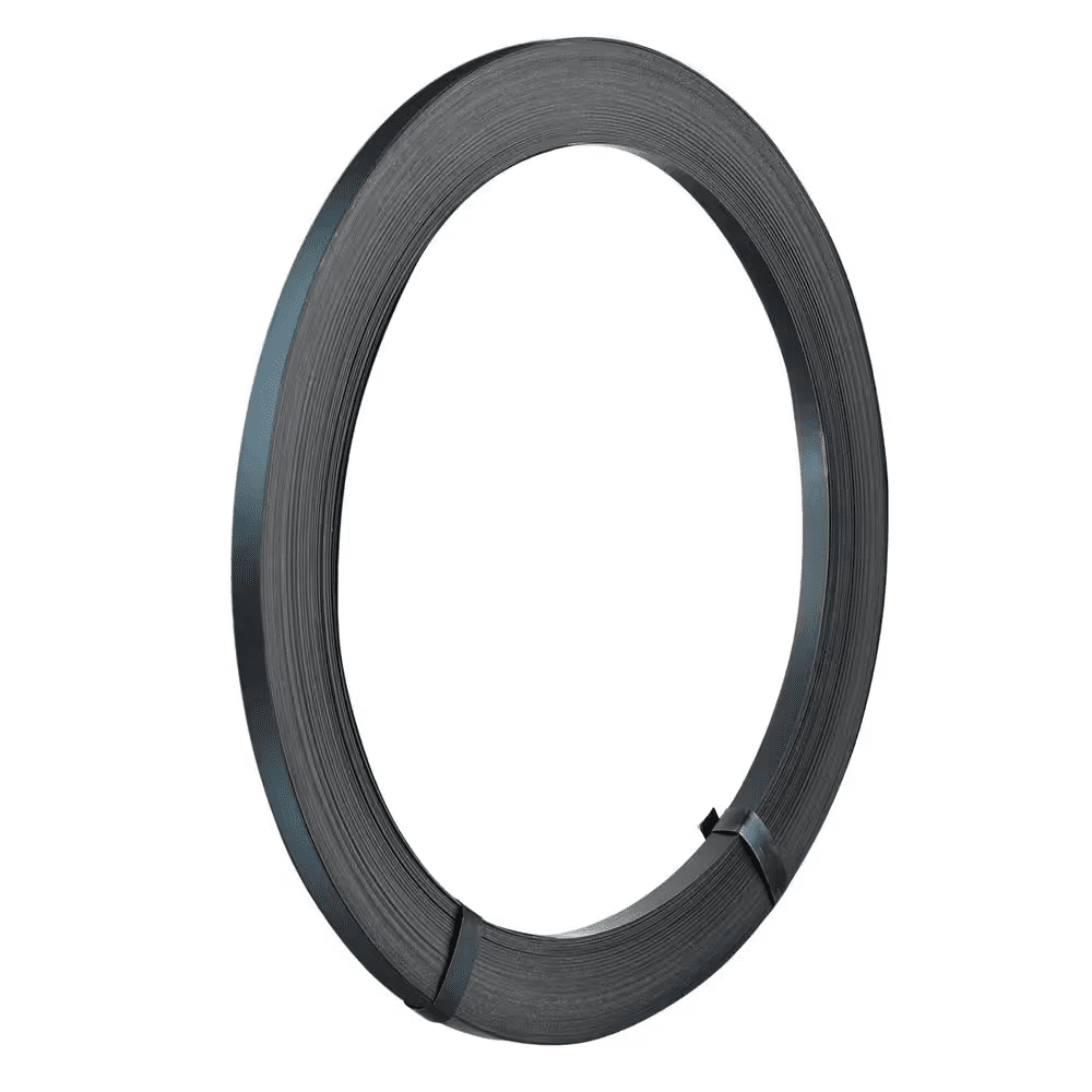 Packaging Steel Strapping Roll, 330 Ft. Length X 1/2 In. Width X 0.016 In. Thickness, 1,100 Lbs. Break Strength, Black