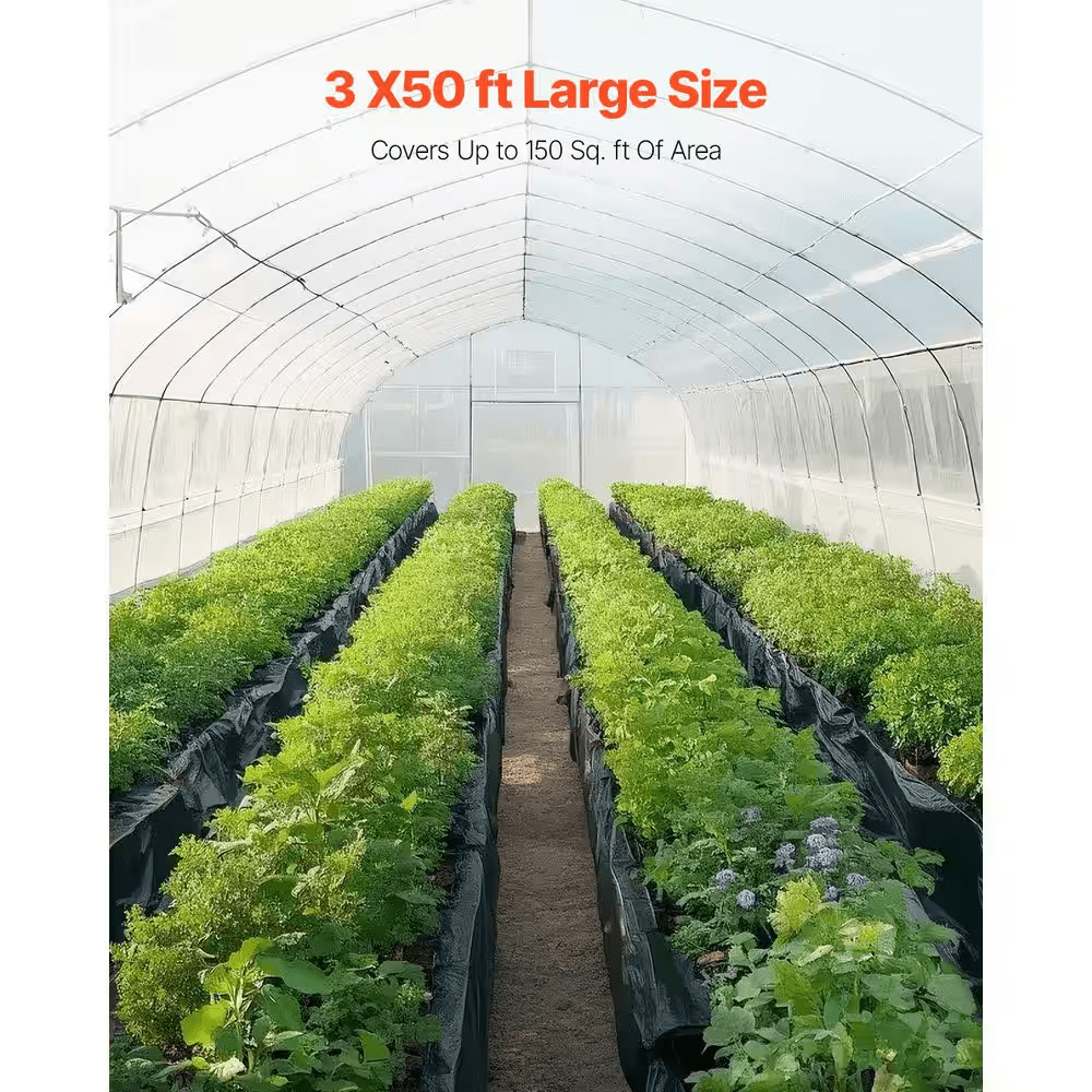 3 Ft. X 50 Ft. Plastic Sheeting, 4 Mil Heavy Duty Roll Black Polyethylene Tarp for Crawl Space Vapor Barrier - Image 3