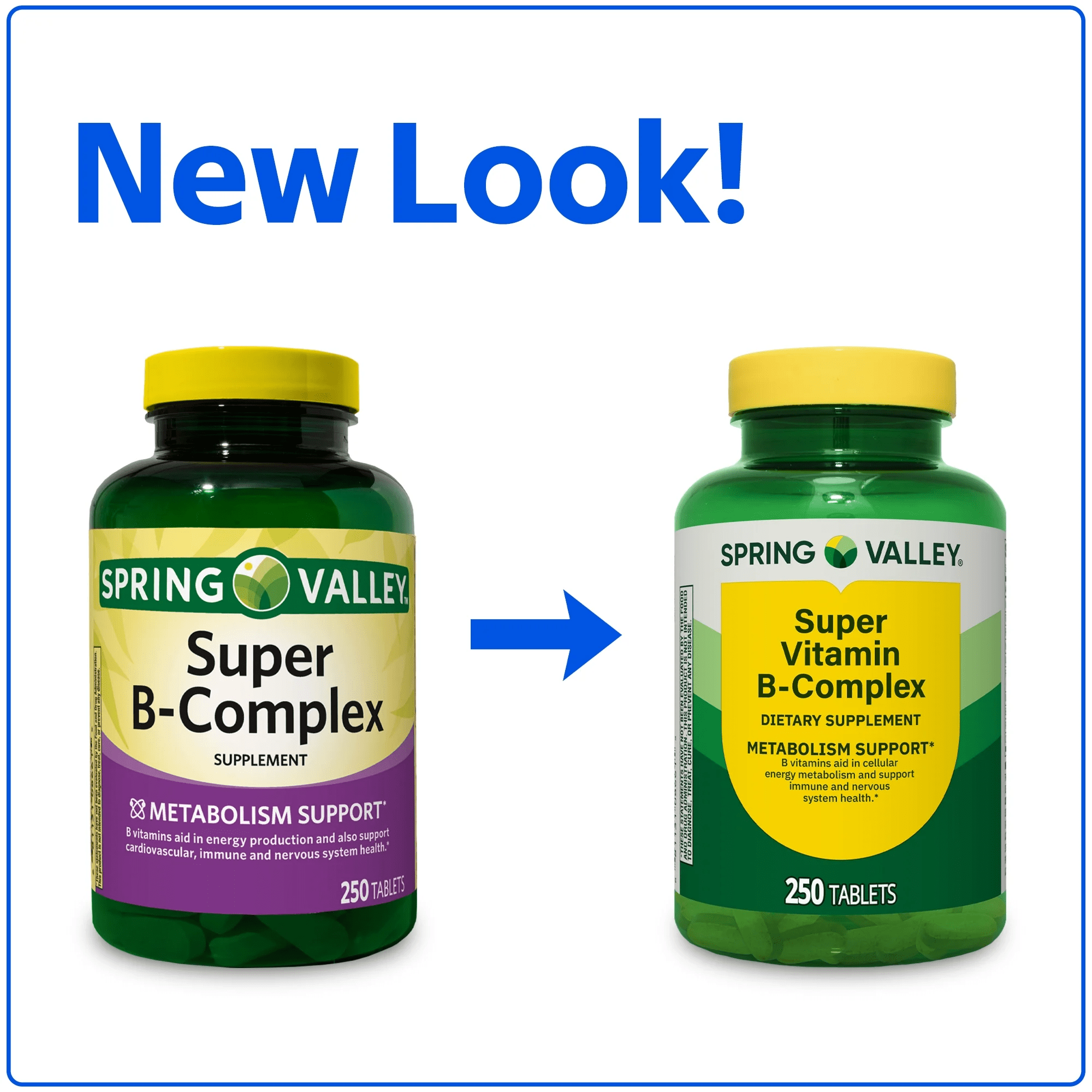 Super Vitamin B-Complex, 250 Count, Dietary Supplement Tablets for Metabolism Support - Image 2