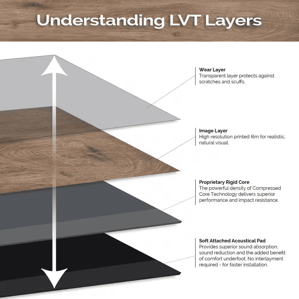 Winding Brook 6 MIL X 6 In. W X 36 In. L Click Lock Waterproof Luxury Vinyl Plank Flooring (23.95 Sqft/Case) - Image 8