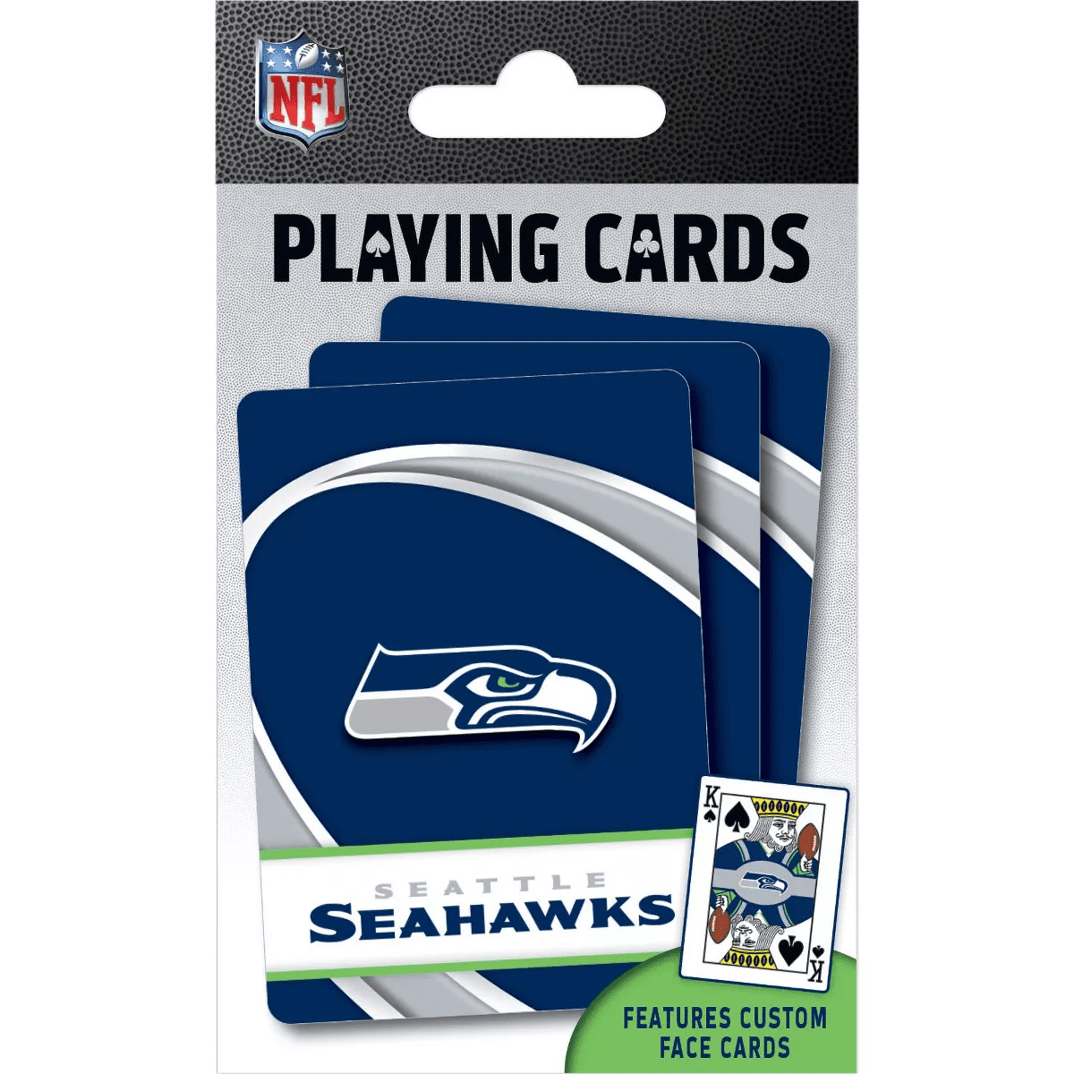 Masterpieces Officially Licensed NFL Seattle Seahawks Playing Cards - 54 Card Deck for Adults