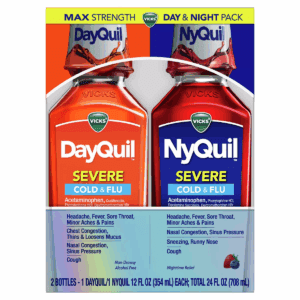 Vicks Dayquil & Nyquil Severe Cold & Flu Medicine Liquid - 24 Fl Oz