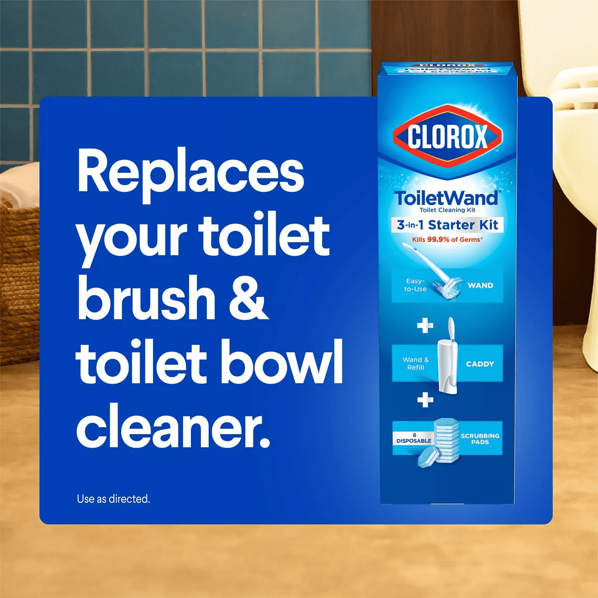 Clorox Toiletwand Disposable Toilet Cleaning System - Toiletwand Storage Caddy and 6 Refill Heads - Image 8