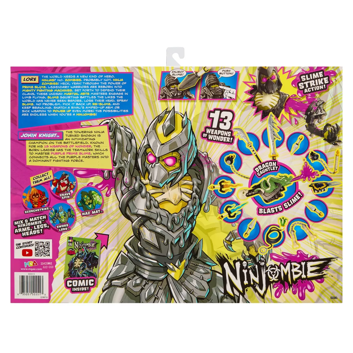 Deluxe Ninjombie Action Figure - Jonin Knight, Ninja Zombie with Slime, Ages 3+ - Image 9