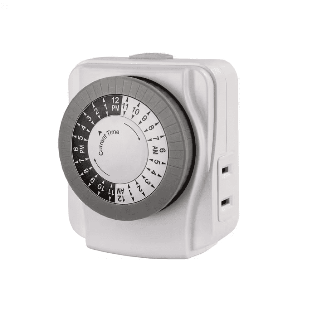 125 Volt Indoor Mechanical Timer, White - Image 2