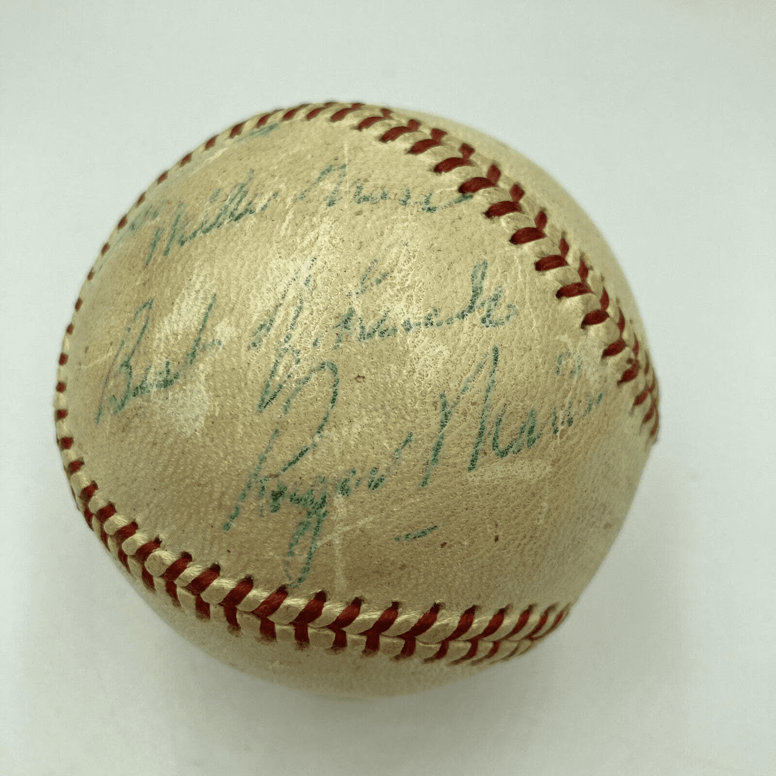 Roger Maris 60Th Home Run Signed Game Used Baseball Ties Babe Ruth PSA DNA COA