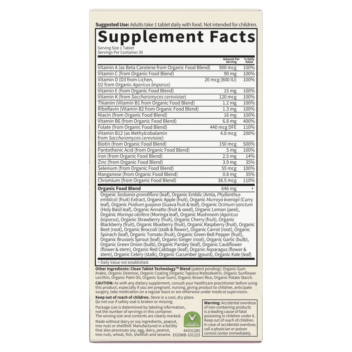 Garden of Life Organic Women'S Daily Vegan Multivitamin Tablets - 30Ct - Image 2