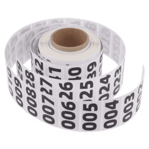 Self Adhesive Waterproof Consecutive Number Inventory Labels for Moving Box Classification 1000 Pieces