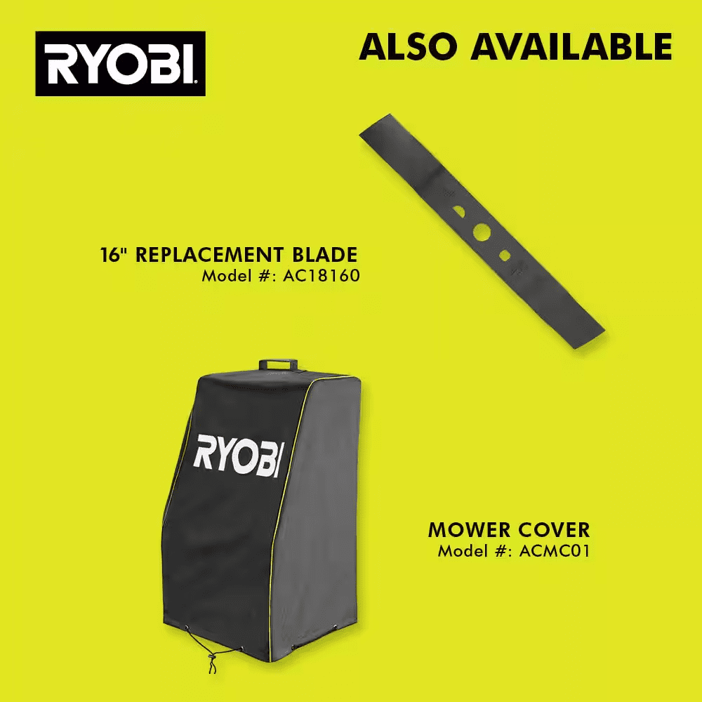 ONE+ HP 18V Brushless 16 In. Cordless Walk behind Push Mower W/ UV Resistant Cover, (2) 4.0 Ah Batteries & (1) Charger - Image 9