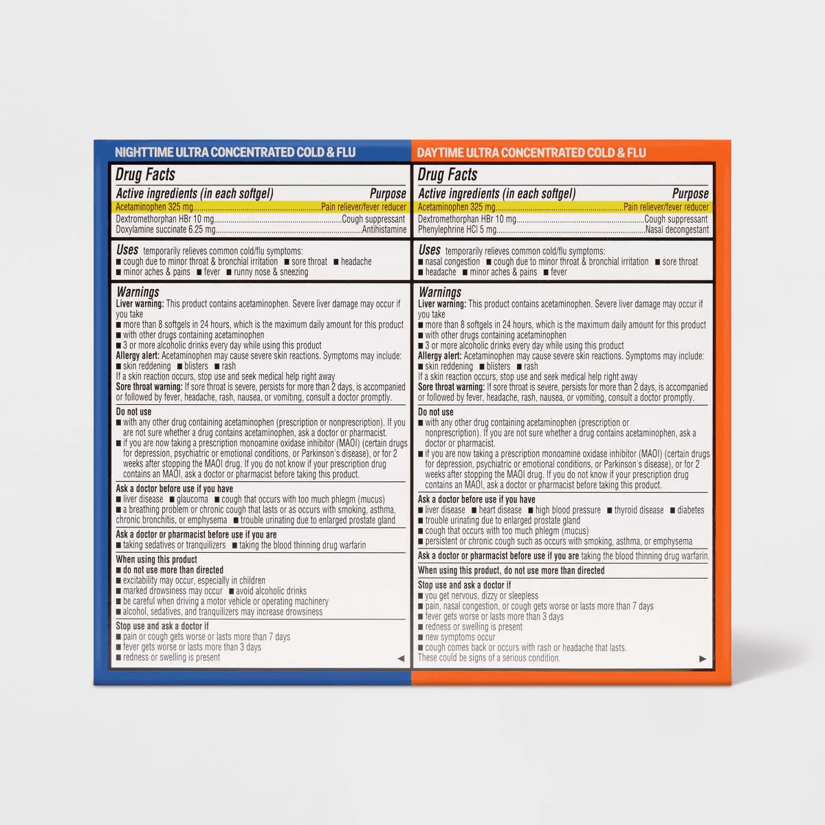 Daytime & Nighttime Maximum Strength Cold & Flu Softgels - 96Ct - Up&Up™ - Image 3