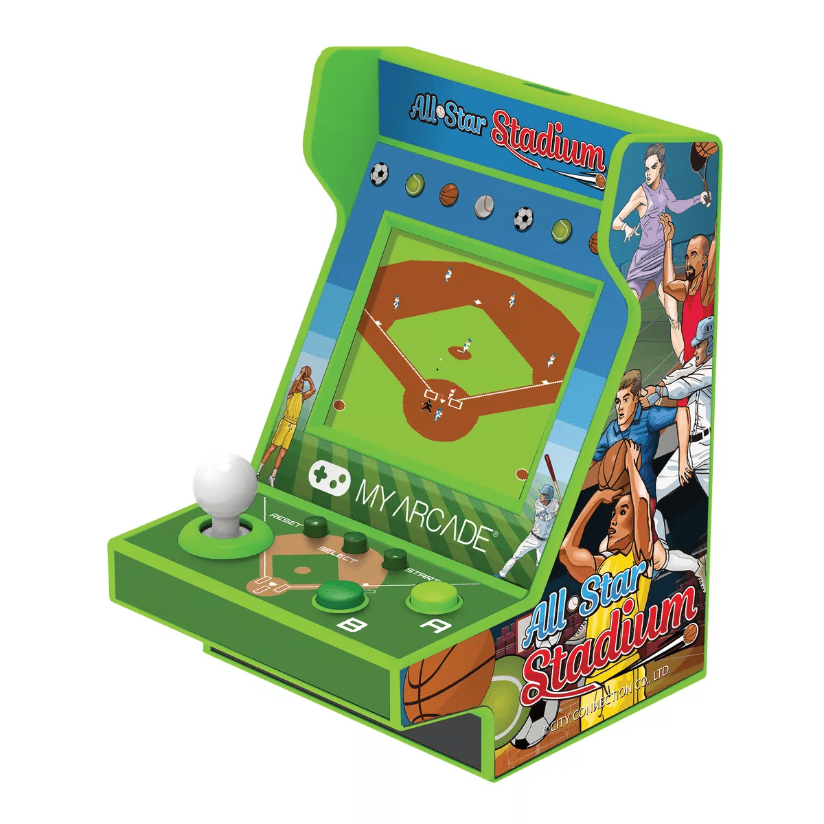 My ArcadeĀ® All-Star Stadium Pico Player, 107 Games in Green