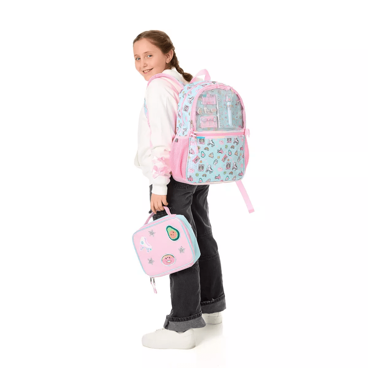 Locker Club Kids' 16L Kids Backpack with Clear Lunch Stationery - Image 12