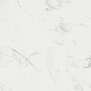 Carrara White Marble Look Polished Porcelain Tile, 12 In. X 24 In. Floor and Wall (16 Sq. Ft. /Case)