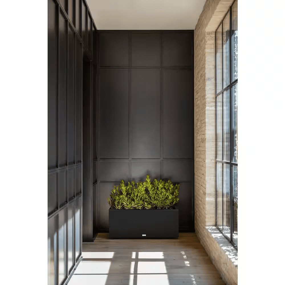 Long Box Extra Large Black Plastic Rectangular Planter with Drainage Holes (15 In. L X 38 In. W X 16.25 In. H) - Image 5