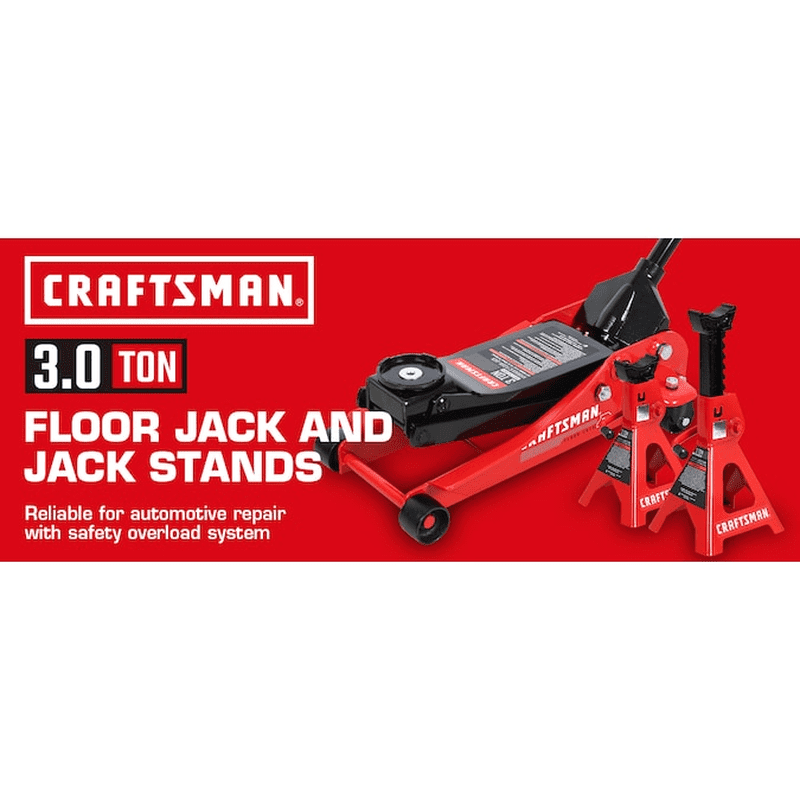Red 3-Ton Steel Hydraulic Jack Kit - Image 8