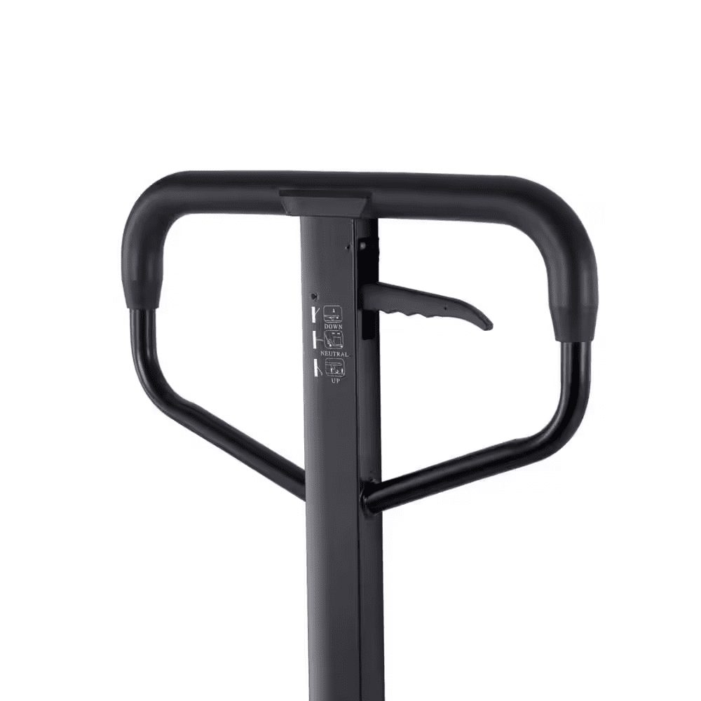 2200 Lbs. Fixed Legs Manual Pallet Stacker 63 In. Max Lifting Hand Pallet Stacker with Adjustable Forks Orange - Image 4