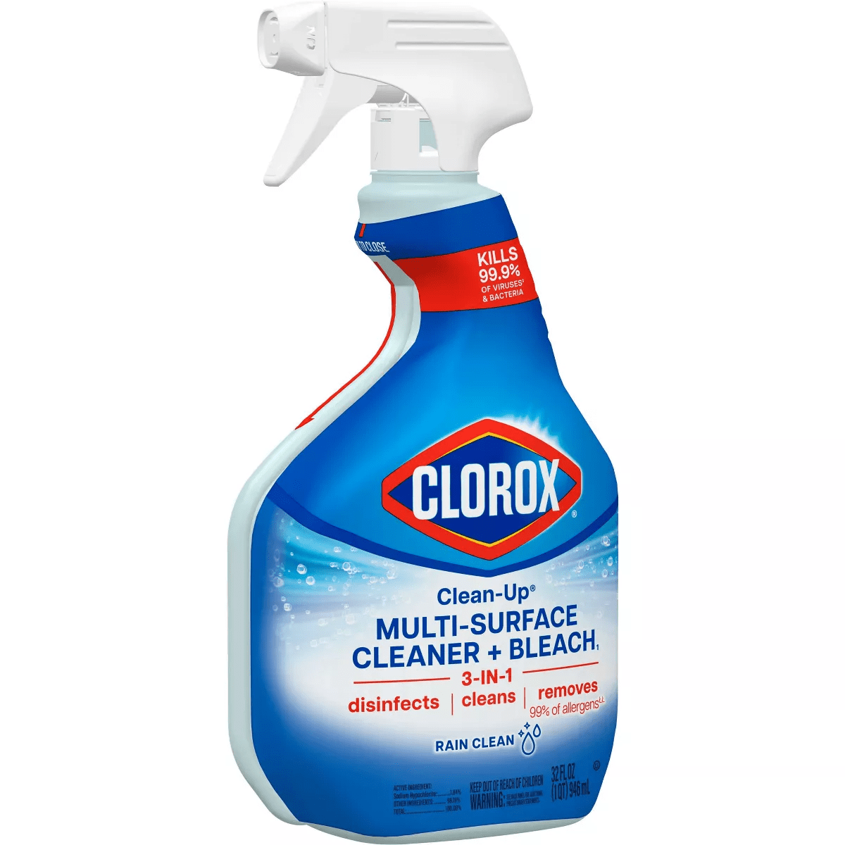 Clorox Rain Clean Scent Clean-Up All Purpose Cleaner with Bleach Spray Bottle - 32 Fl Oz - Image 12
