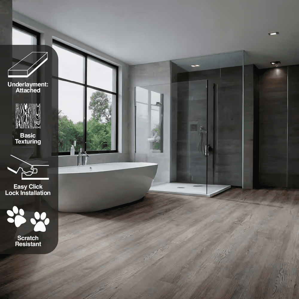 Winding Brook 6 MIL X 6 In. W X 36 In. L Click Lock Waterproof Luxury Vinyl Plank Flooring (23.95 Sqft/Case) - Image 3