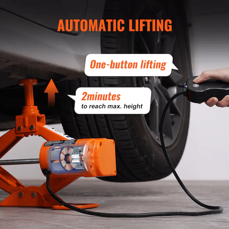 Orange 3-Ton Steel Hydraulic Scissor Jack - Image 5