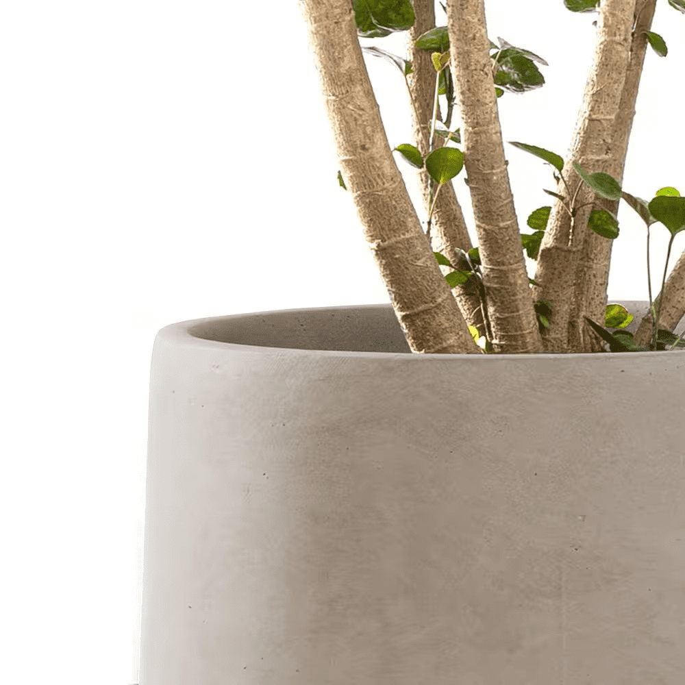 15.3 In. 11.6 In. 8.2 In. round Concrete Planters, Indoor/Outdoor Pots with Drainage Holes, Weathered Concrete - Image 8