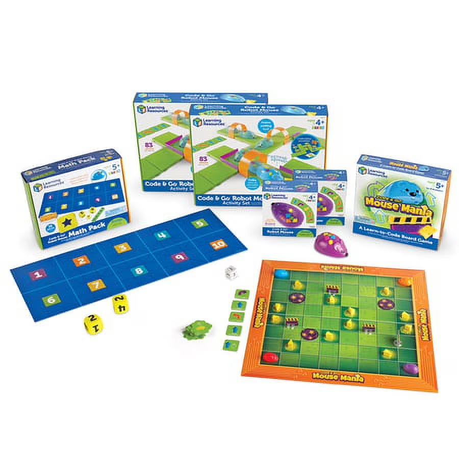 Code & Go™ Robot Mouse Classroom Set, Preschooler and Toddler Screen Free Coding Toys, Ages 5,6,7+